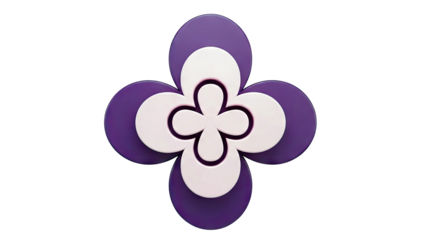 Layered Purple and Pink Flower Design