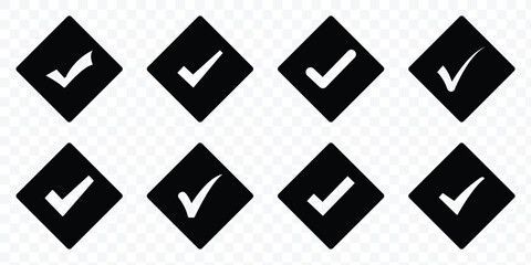 Tick mark icon set. Digital hand drawing check mark vector set. Creative vector tick mark icon set. check box icon with correct sign. approval symbol. eps 10 © Hike Studio 444