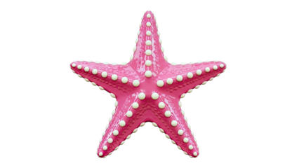 Pink Starfish with Creamy White Dots