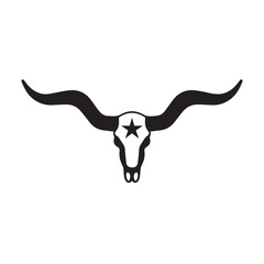 Retro Cowboy Branding With Classic Cattle Emblem