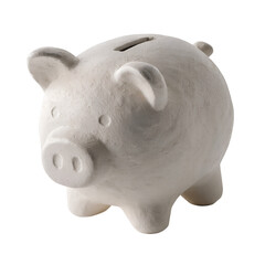 White piggy bank on black background for saving money