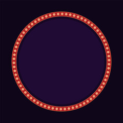 Circular Frame with Light Bulbs