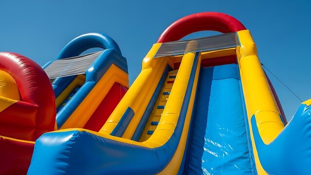 Colorful Inflatable Water Slides for Summer Fun.
