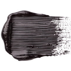 Dark gray paint smear with horizontal lines on black background