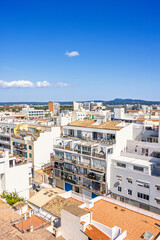 Fototapeta premium Skyline view at a residential area with in a spanish town