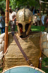Lombards historical medieval reenactments armor weapons helmets after ancient Rome