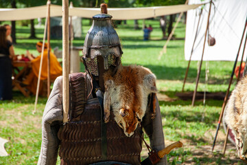 Lombards historical medieval reenactments armor weapons helmets after ancient Rome