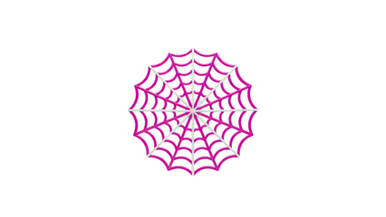 Pink and White Spider Web Design