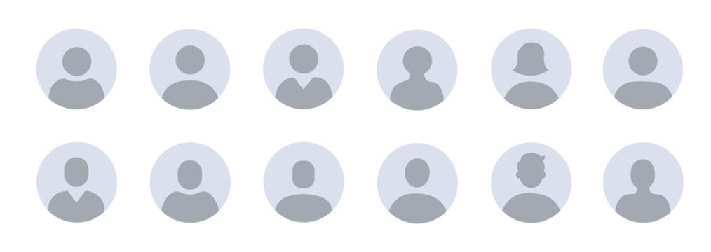 User avatar icon vector illustration. Login photo placeholder. Man, woman or genderless.