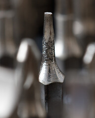 A screwdriver with a pointed end