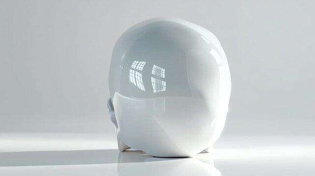 Bright White Decorative Skull Model Side View skull emoji