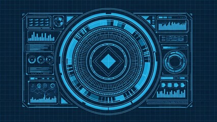 Obraz premium Advanced audio mixing console