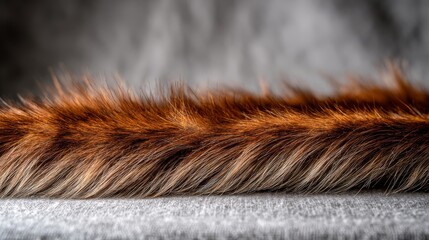 Thick Coarse Brown Bear Fur Showing Individual Strands in Detailed Macro View