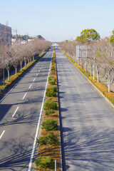 【日本の風景】一直線の道路｜千葉県千葉市緑区・塩田町誉田町線
