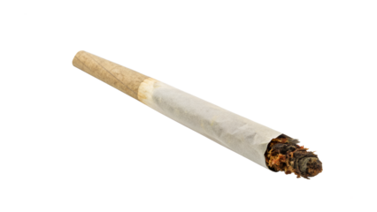 Lit Cigarette With Burning Tip isolated on a transparent background