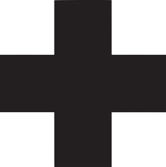 Obraz premium Geometric cross shape made of five equal squares 