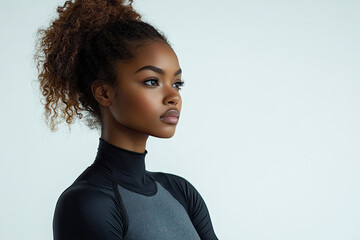 Female Runner Posing After Intense Morning Workout Session