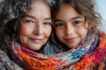 Teenage Girl Learns to Knit with Her Smiling Grandmother&rsquo;s Help