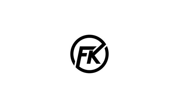 FK initial letters logo or FK monogram