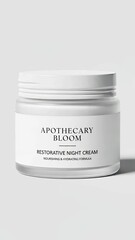Apothecary Bloom Restorative Night Cream Nourishing Hydrating Formula Luxury Skincare Packaging