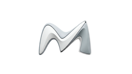 Modern Metallic Letter M Logo