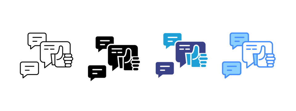 Feedback icon set multiple style collection
