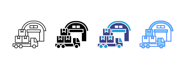 Supplier  icon set multiple style collection