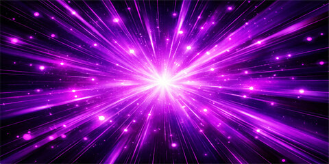 An abstract purple background featuring a bright star burst with glowing laser rays and shiny energy flares in a cosmic disco design vector illustration © NUR 0.2