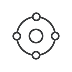 Connection line editable stroke icon. Vector illustration