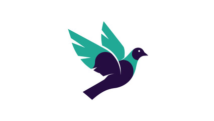 Obraz premium Elegant dove soaring with wings spread, a symbol of peace and freedom in flight.