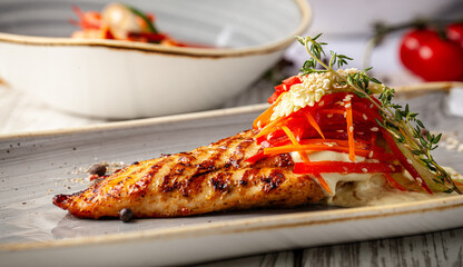 Modern Ukrainian Grilled Chicken Fine Dining