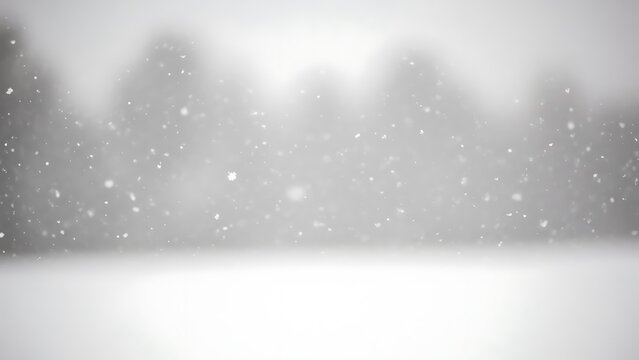Snow falling on blurred background of trees snowfall snowflakes blurred trees winter