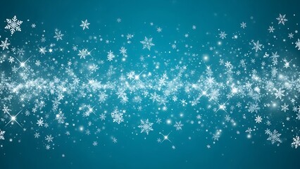 Snowflakes Falling on Blue Background falling snow winter 2