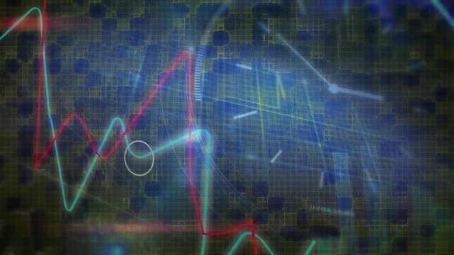 Animation of data processing over clock