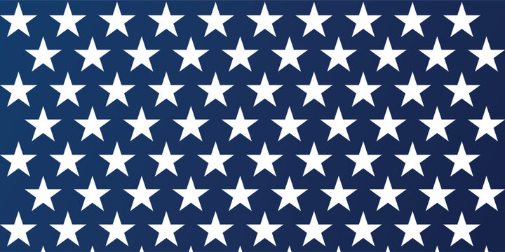 American Star Pattern, White stars on blue background