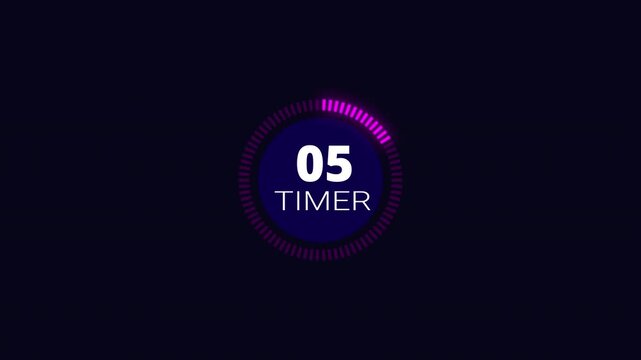 30 second countdown timer animation from 0 seconds to 30 seconds on a transparent background, thirty seconds countdown timer with alpha channel in 4k