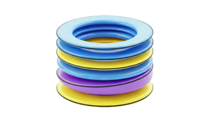 Stacked Geometric Rings