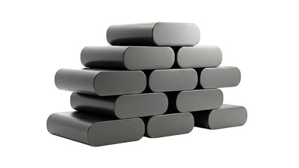 Stacked Rounded Rectangular Blocks