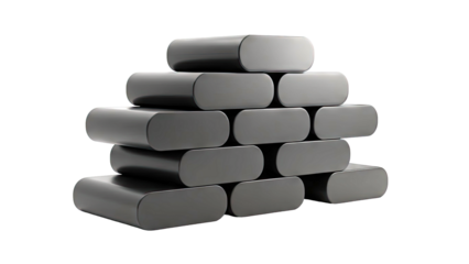 Stacked Rounded Rectangular Blocks
