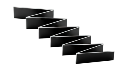 Zigzag Black Geometric Shelf