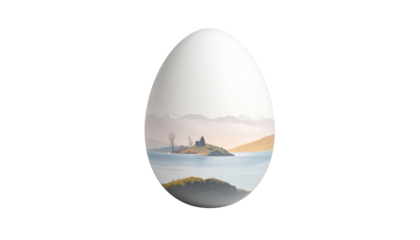 Easter egg isolated on solid white background2