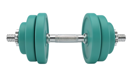 Green Dumbbell on Transparent Background