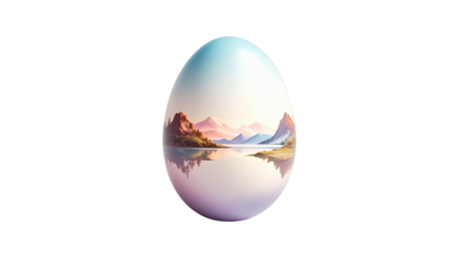 Easter egg isolated on solid white background4