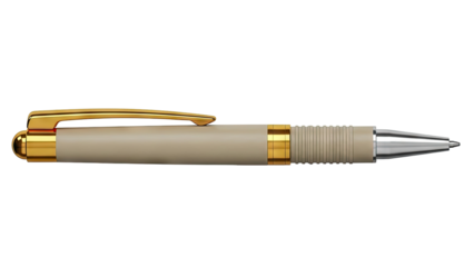Elegant Ballpoint Pen with Gold Accents