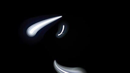 Comet Tails and Celestial Bodies in Space. - Powered by Adobe