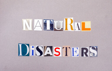 Natural disasters cutout