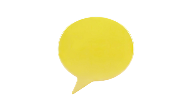 Yellow Speech Bubble Icon - Powered by Adobe
