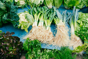 Fresh vegetables at a local market