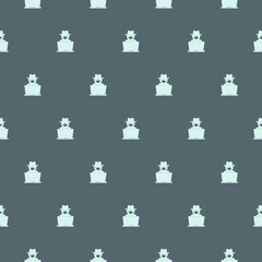 Fototapeta premium Computer hacker with laptop pattern seamless isolated on color background