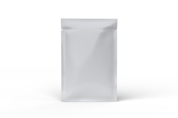 Facial mask packaging mockup isolated on background, Container sachet, plastic or foil bag pouch template cosmetic for face mask skincare branding, beauty product, food, cosmetic or medicine products